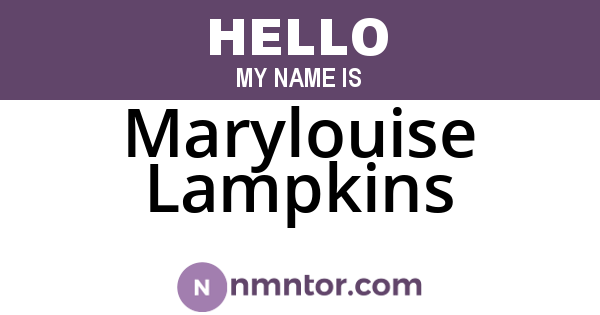 Marylouise Lampkins