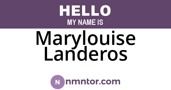 Marylouise Landeros