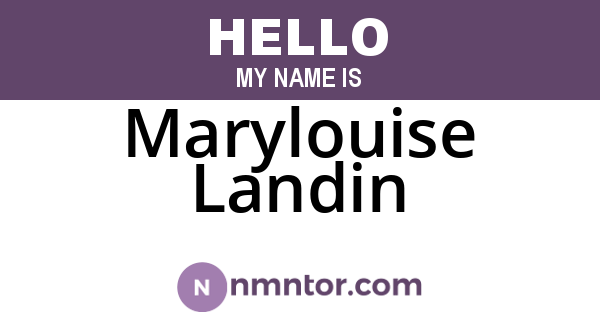 Marylouise Landin