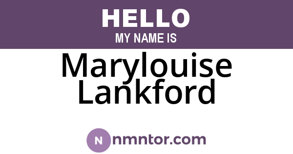 Marylouise Lankford