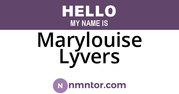Marylouise Lyvers