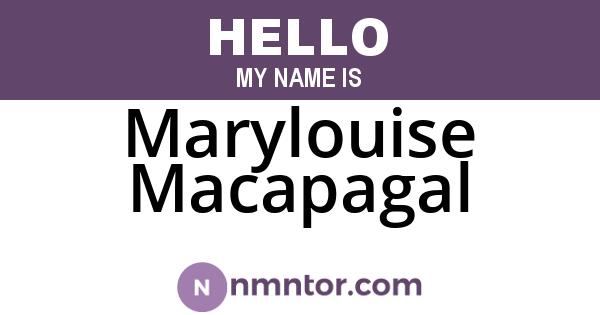 Marylouise Macapagal