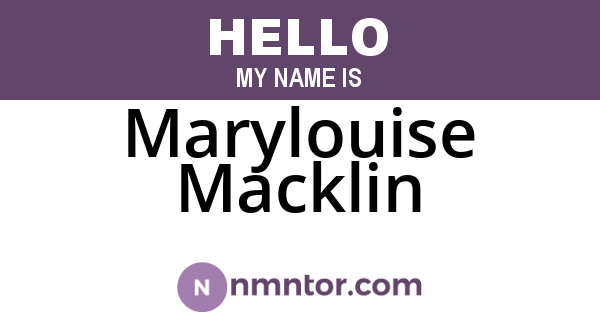 Marylouise Macklin