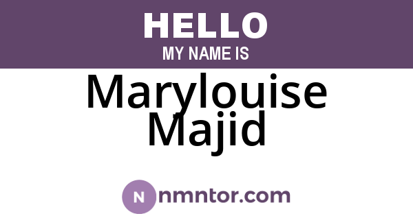 Marylouise Majid