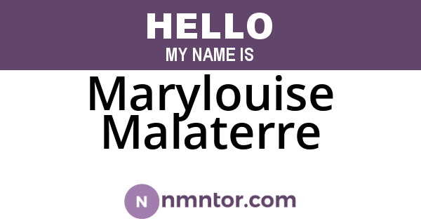Marylouise Malaterre