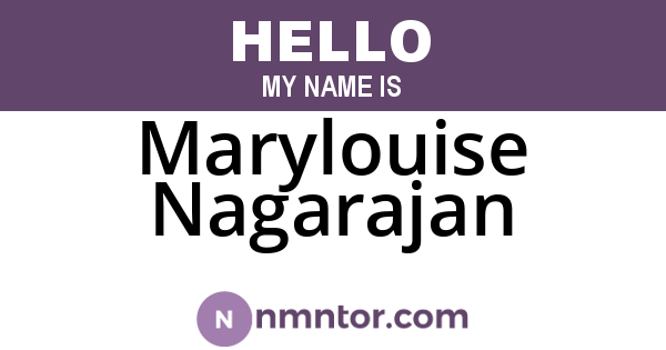 Marylouise Nagarajan