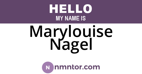 Marylouise Nagel