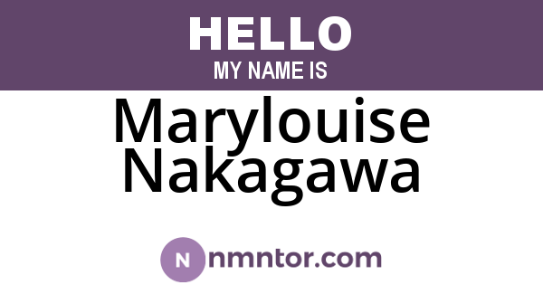 Marylouise Nakagawa