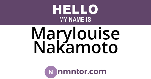 Marylouise Nakamoto