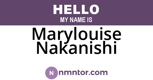 Marylouise Nakanishi