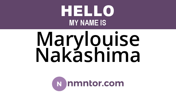 Marylouise Nakashima
