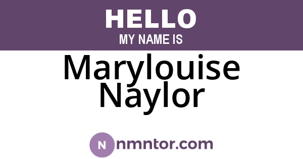 Marylouise Naylor
