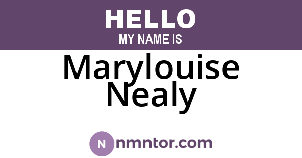 Marylouise Nealy