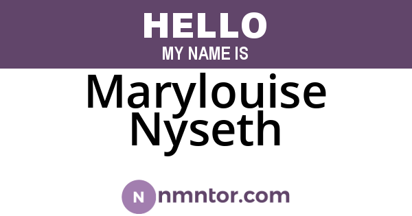 Marylouise Nyseth
