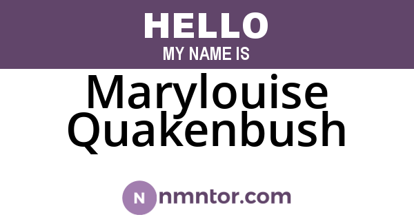 Marylouise Quakenbush