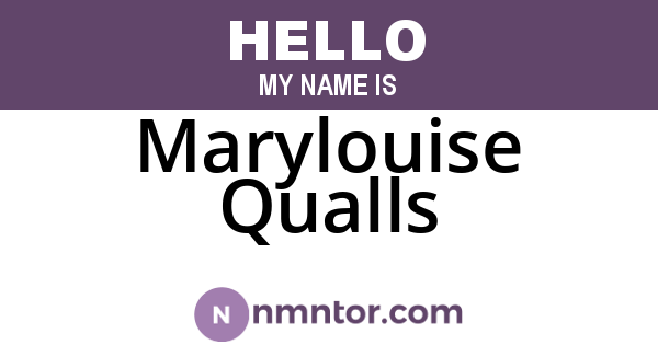 Marylouise Qualls
