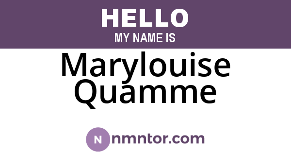 Marylouise Quamme