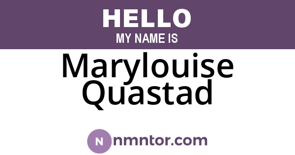 Marylouise Quastad