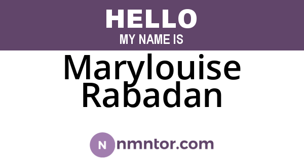 Marylouise Rabadan