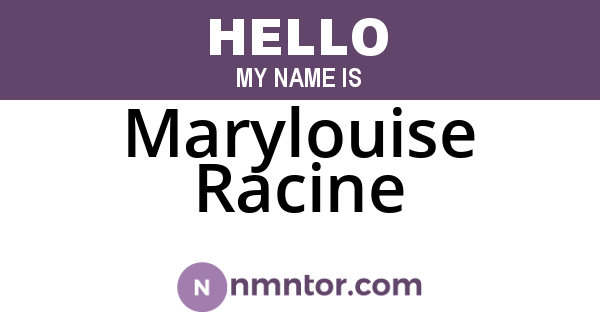 Marylouise Racine