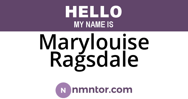 Marylouise Ragsdale