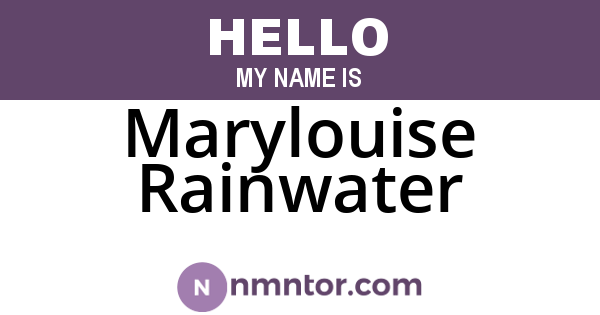 Marylouise Rainwater
