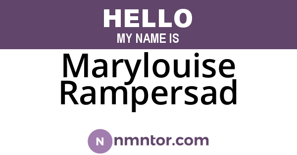 Marylouise Rampersad