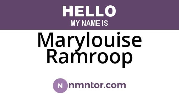 Marylouise Ramroop