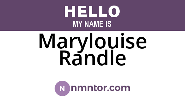 Marylouise Randle