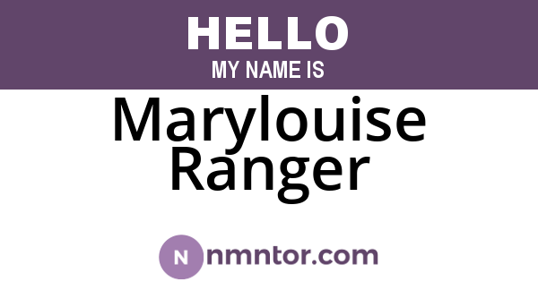 Marylouise Ranger