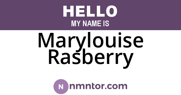 Marylouise Rasberry