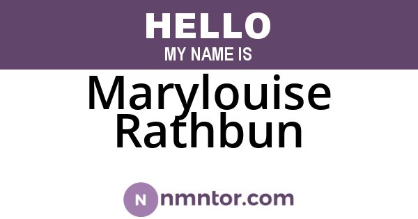 Marylouise Rathbun