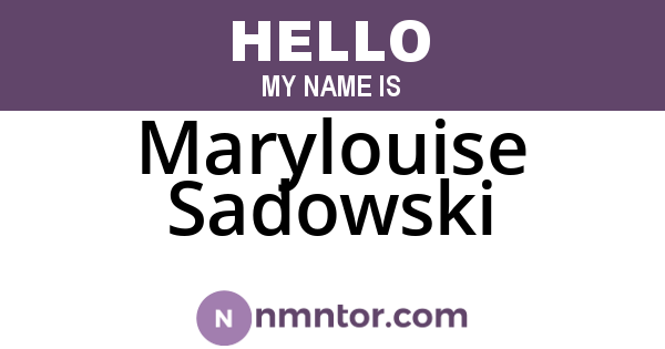 Marylouise Sadowski