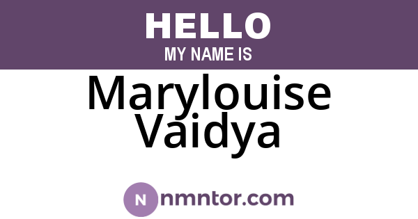 Marylouise Vaidya