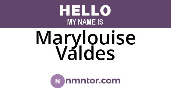 Marylouise Valdes