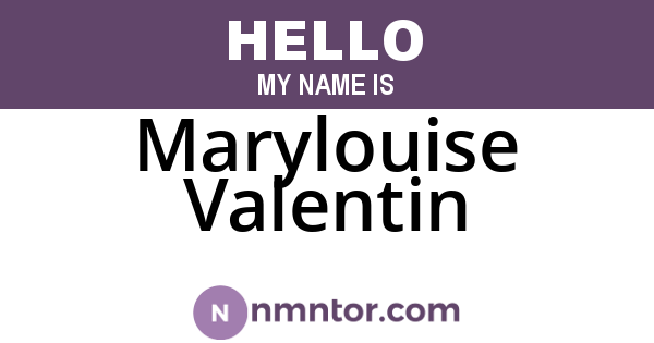 Marylouise Valentin