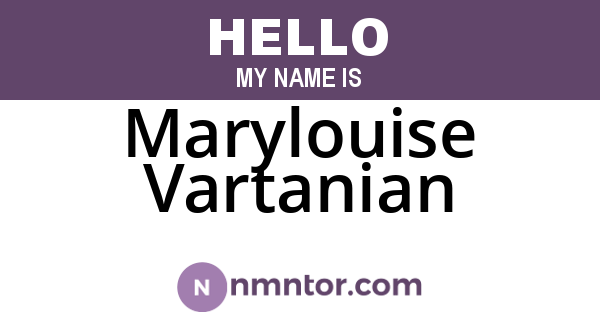 Marylouise Vartanian