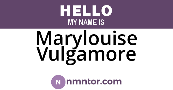 Marylouise Vulgamore