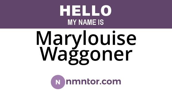 Marylouise Waggoner