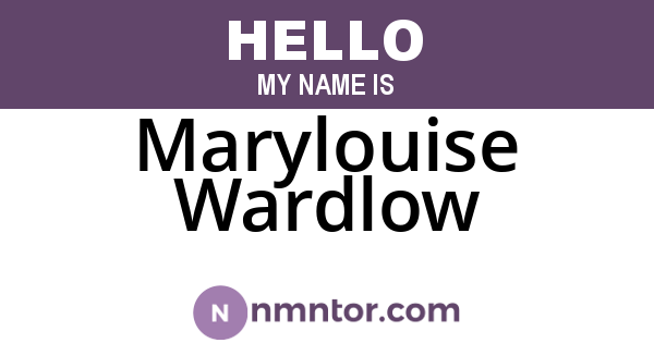 Marylouise Wardlow