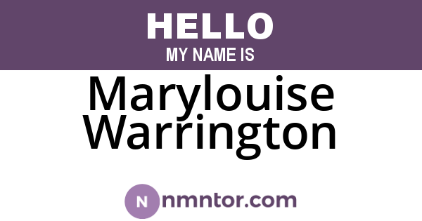 Marylouise Warrington