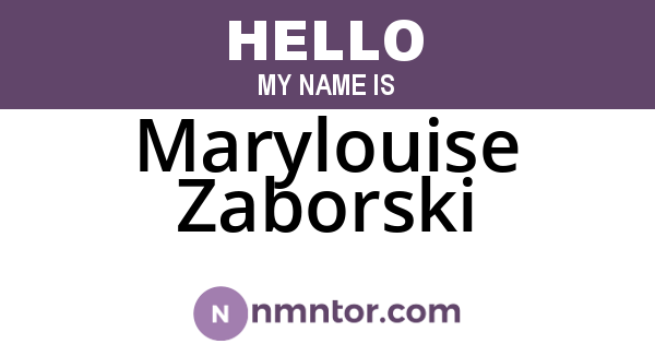 Marylouise Zaborski