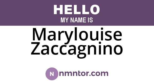 Marylouise Zaccagnino