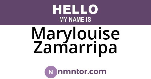 Marylouise Zamarripa