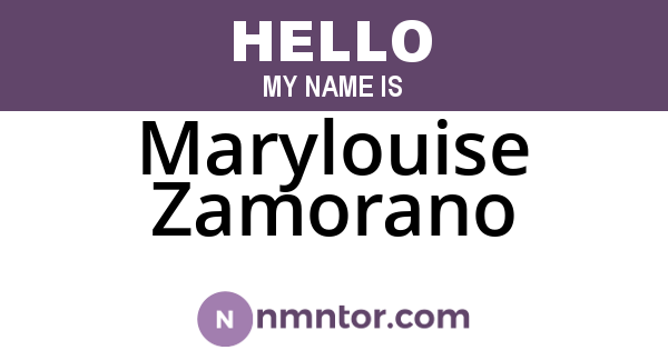 Marylouise Zamorano