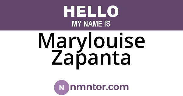 Marylouise Zapanta