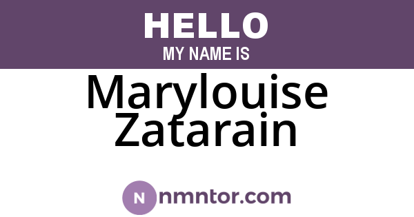 Marylouise Zatarain
