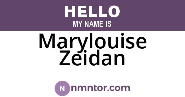 Marylouise Zeidan