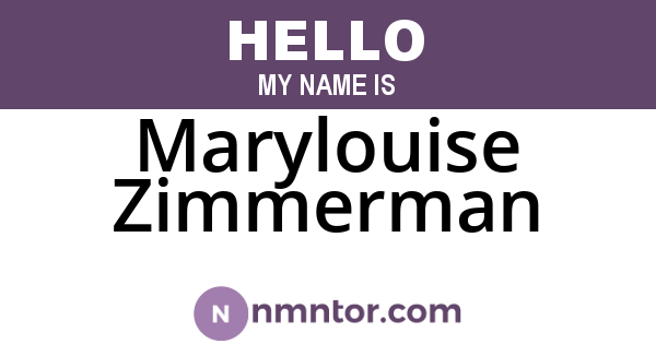 Marylouise Zimmerman