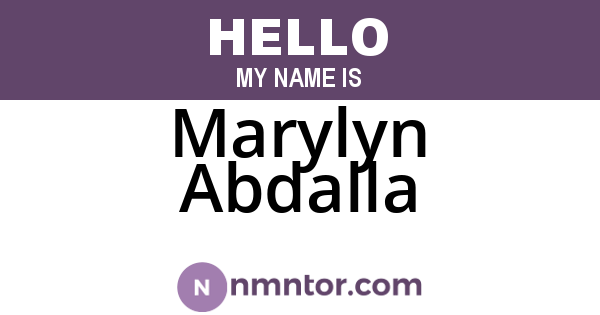 Marylyn Abdalla